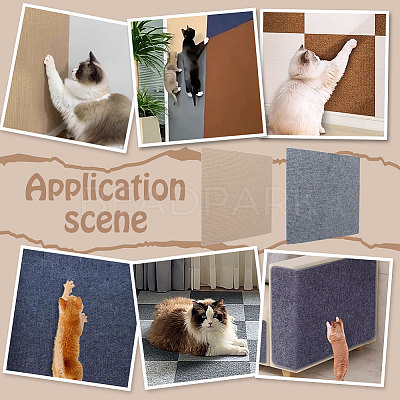 4Pcs 2 Colors Square Polyester DIY Climbing Cat Scratcher AJEW-BC0007-61-1