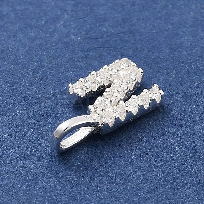 925 Sterling Silver with Cubic Zirconia Charms STER-Q004-01N-S-1