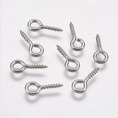 Tarnish Resistant 304 Stainless Steel Screw Eye Pin Peg Bails STAS-I097-077B-1