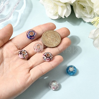 Handmade Lampwork European Beads LAMP-S193-004-M-1