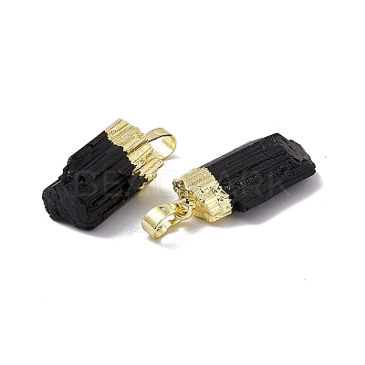 Natural Black Tourmaline Pendants G-G977-02G-1