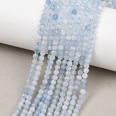 Natural Aquamarine Beads Strands G-Z163-C01-3mm-1