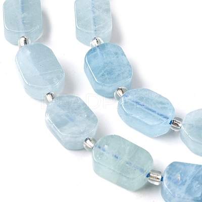 Natural Aquamarine Beads Strands G-C098-A10-01-1