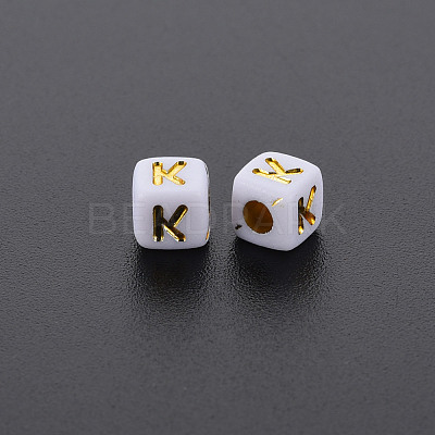 Opaque White Acrylic Beads X-MACR-Q242-010K-1