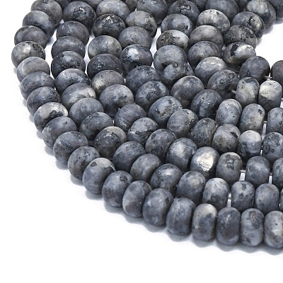 Natural Larvikite Beads Strands G-P575-A38-8x5mm-1