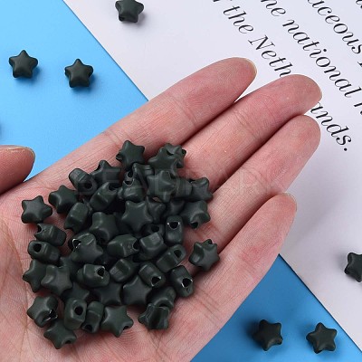 Spray Painted Acrylic Beads MACR-S373-45-O-1
