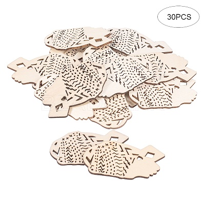Undyed Wood Big Pendants WOOD-PH0008-35-1