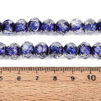 Handmade Foil Glass Lampwork Beads Strands DICH-T023-02A-1