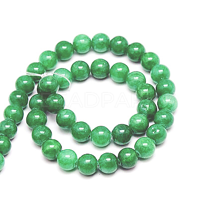 Natural Mashan Jade Round Beads Strands G-D263-4mm-XS13-1