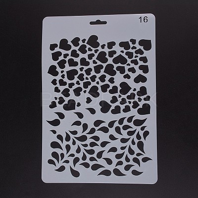 Plastic Reusable Drawing Painting Stencils Templates DIY-F018-B16-1