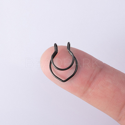V-Shaped 316L Surgical Stainless Steel No Piercing Circular/Horseshoe Barbell Nose Rings WGED930-02-1