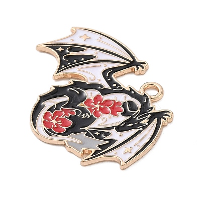 Alloy Enamel Pendants ENAM-P258-05B-G-1