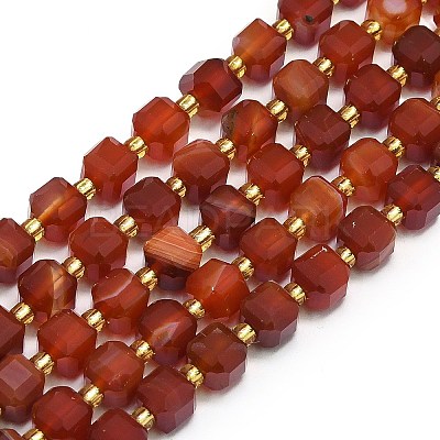 Natural Red Agate Beads Strand G-I376-D35-01-1
