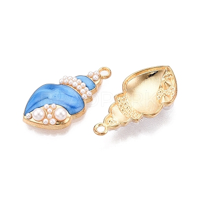 Rack Plating Alloy Enamel Pendants ENAM-N056-368KCG-1