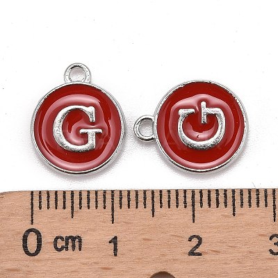 Platinum Plated Alloy Enamel Charms LS-ENAM-S118-03G-P-1