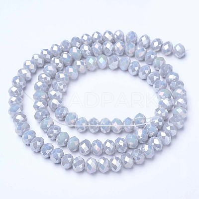 Electroplate Glass Beads Strands EGLA-A034-P2mm-B11-1