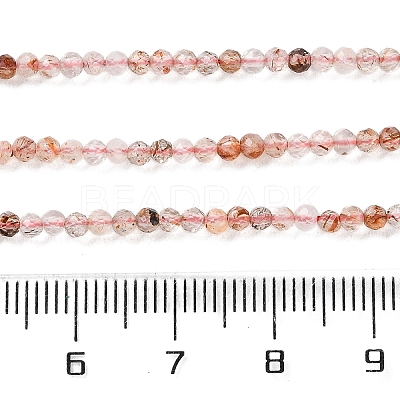 Natural Black Gold Rutilated Quartz Beads Strands G-N342-21A-01-1