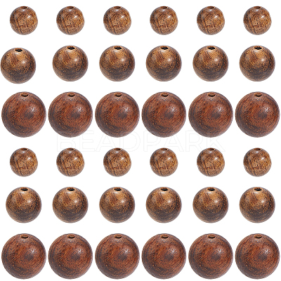 300Pcs 3 Styles Wood Beads WOOD-SC0002-14-1