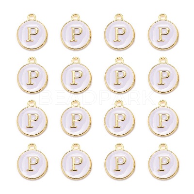Golden Plated Alloy Charms LS-ENAM-S118-01P-1