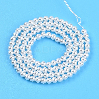 Baking Paint Pearlized Glass Pearl Bead Strands HY-N002-3mm-A12-1