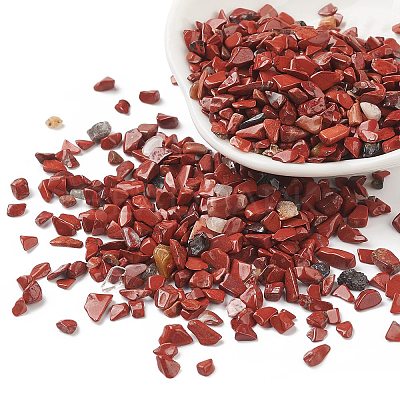 Natural Red Jasper Chips Beads X-G-O103-24-1