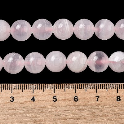Natural Pink Calcite Beads Strands G-Z103-A01-10mm-1