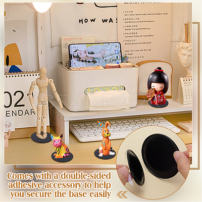 Plastic with Silicone Doll Base Display Rack AJEW-WH0609-251B-1