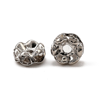 Brass Rhinestone Spacer Beads RB-A014-L5mm-01P-1