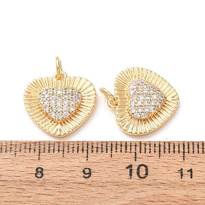 Valentine's Day Brass Micro Pave Clear Cubic Zirconia Pendants KK-A304-24G-G-1