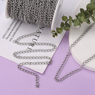 Tarnish Resistant 304 Stainless Steel Curb Chains CHS-Q001-22-1