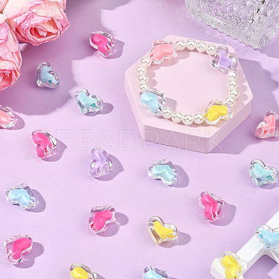80Pcs Transparent Acrylic Beads TACR-SP0001-39-1