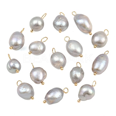 Natural Freshwater Pearl Pendants PALLOY-JF02153-02-1