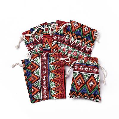 Polycotton(Polyester Cotton) Packing Pouches Drawstring Bags ABAG-T006-A22-1