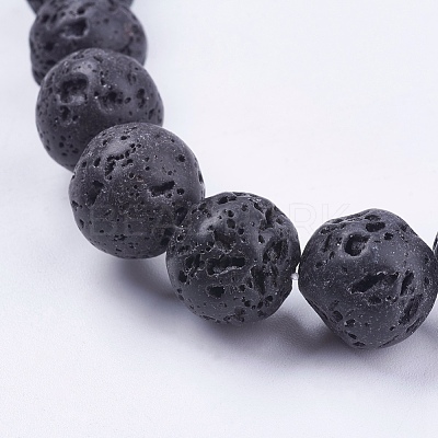 Natural Lava Rock Stone Bead Strands X-G-R193-18-14mm-1