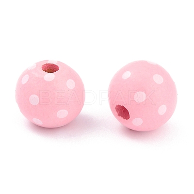 Dyed Natural Wooden Beads WOOD-O005-01A-1