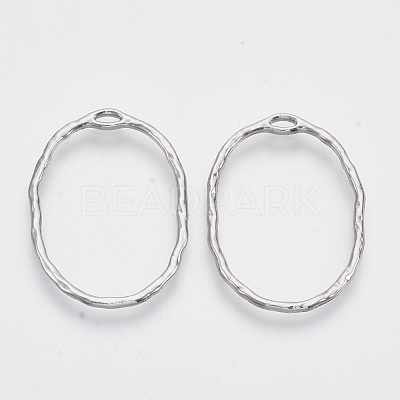 Alloy Open Back Bezel Pendants PALLOY-S121-84P-1