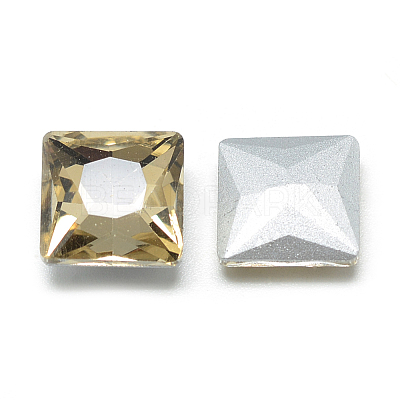 Pointed Back Glass Rhinestone Cabochons RGLA-T027-8x8mm-08-1