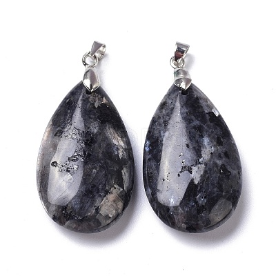 Natural Larvikite Pendants G-D084-01P-B06-1