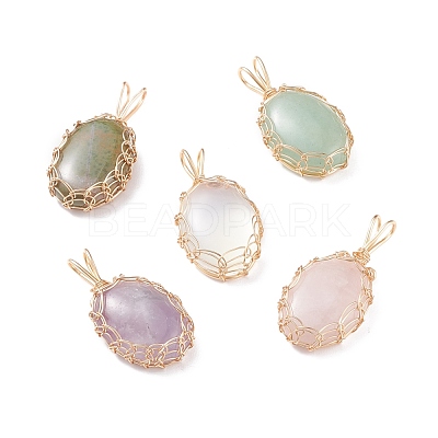 Natural & Synthetic Gemstone Pendants PALLOY-JF01402-1