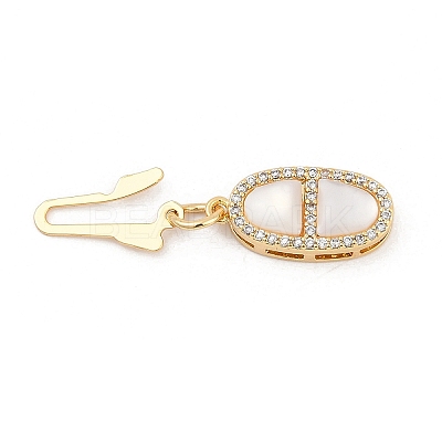 Brass Micro Pave Clear Cubic Zirconia Box Clasps LS-KK-U051-01G-04-1