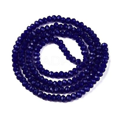 Opaque Solid Color Imitation Jade Glass Beads Strands EGLA-A044-P1mm-D07-1