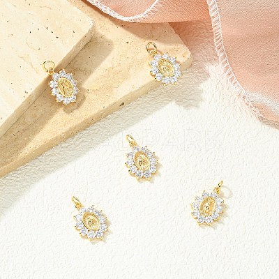 SHEGRACE Brass Micro Pave Cubic Zirconia Pendants XGRQ3P737-617G-1