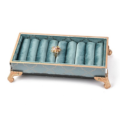 Flannelette & Wooden Rectangle Jewelry Displays Stand ODIS-A010-13-1