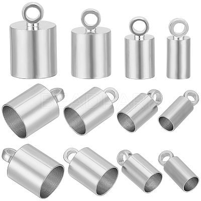 32Pcs 4 Style Brass Cord Ends KK-BBC0010-91S-1