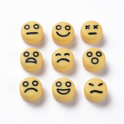 Opaque Light Khaki Acrylic Beads MACR-N008-42-C04-1