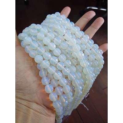 Opalite Beads Strands GSF10mmC081-1-1