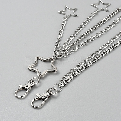 Alloy Double Layer Trousers Chain HJEW-WH20071-008P-1