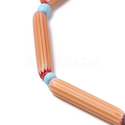 Handmade Lampwork Chevron Beads LAMP-Z019-01-16-1