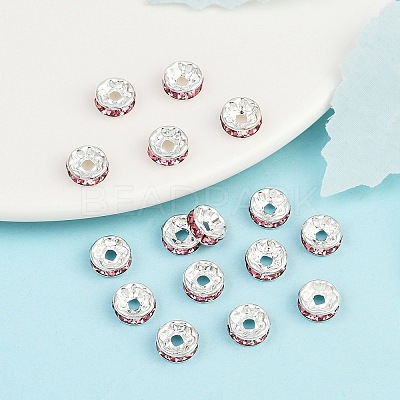 Brass Grade A Rhinestone Spacer Beads RB-A014-Z8mm-23S-1