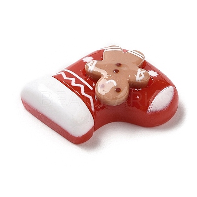 Christmas Theme Opaque Resin Cabochons LS-RESI-E043-01H-1